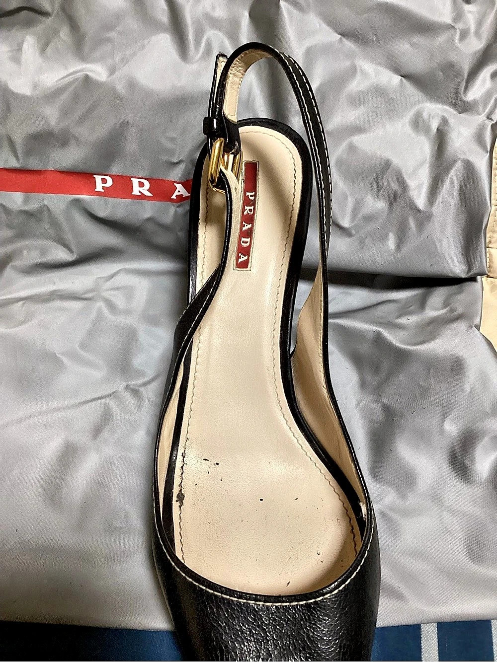 Prada Slingback Platform Heels Black EU 39 1/2 - Picture 4 of 5